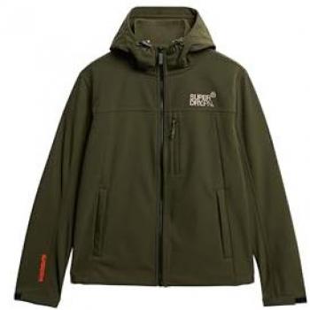 Chaqueta con capucha Superdry Soft Shell Trekker verde caqui M, Marca: Superdry, Color: Verde Khaki, Variedad de talla: M, Tipo de producto: Chaqueta Trekker para Hombre