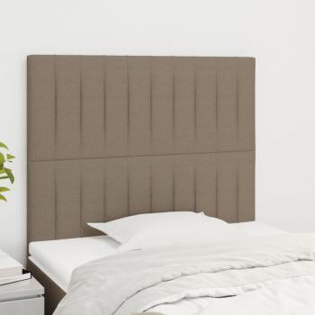 Cabeceros 2 unidades de tela gris taupe 90x5x78/88 cm vidaXL