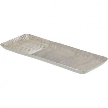 Centro de Mesa Plateado de Aluminio 38,5 x 15 x 2,5 cm