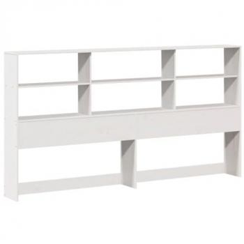 Cabecero de cama almacenaje madera maciza pino blanco 180 cm