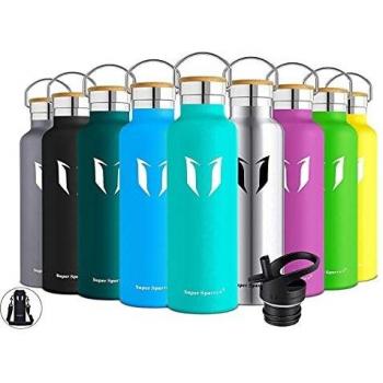 Super Sparrow Botella Agua Acero Inoxidable - Botella Agua Niños - 350ml/500ml/620ml/750ml/1L - Botella Termica Boca Estándar - Sin BPA , para Niños & Adultos, Deporte, Oficina, Yoga, Ciclismo