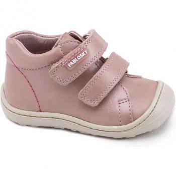 Botas bebé niña de piel con doble cierre adherente Pablosky