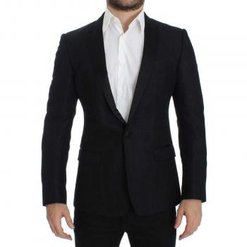 Dolce & Gabbana Black Wool MARTINI Slim Blazer - IT46 | S