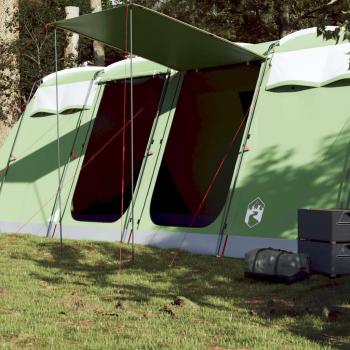 Tienda de campaña familiar túnel 10 personas impermeable color gris y naranja, azul, verde y más