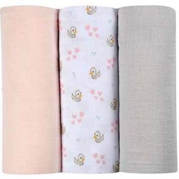 Muselina Béaba SWAN 70 x 70 cm, suave y transpirable, ideal para envolver al bebé, fabricada en algodón orgánico, fácil de lavar y secar