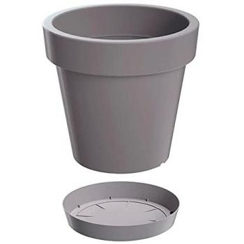 Maceta de Plástico Lofly Gris 29,3x29,3x27,1 cm - Capacidad 11,5L