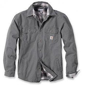 Carhartt trabajo camisa, arbeitsshirt, Arbeitsjacke SHL-SAMS3 M-BK-322 ered Canvas Camiseta Jacket Gris M