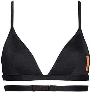 Calvin Klein Cross Back Triangle-rp Parte de Arriba de Bikini, Negro