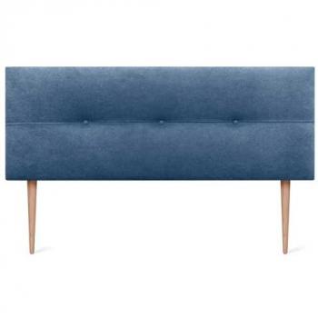 Cabecero Tapizado AQUALINE Pro de Polipiel o Tela Azul 135x105cm con Patas para Camas 120/135/140