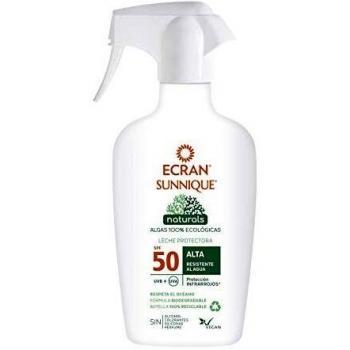 Ecran Sunnique, Leche Protectora Natural Sfp50, con Algas 100% Ecológicas, Resistente al Agua - 300 Mililitros