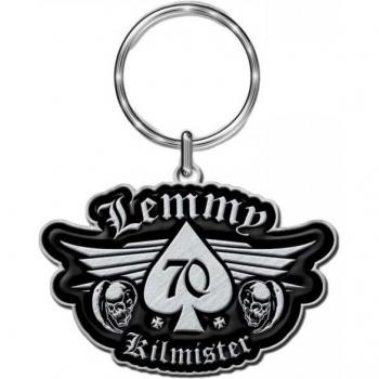 Llavero Lemmy 70 Kilmister Negro/plata One Size - Llavero de metal, diseño de la figura icónica Lemmy Kilmister, colores negro y plata, tamaño único