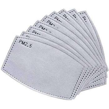 50pcs PM2.5 Filtro de carbón activado Filtro protector de inserción de respiración para hombres y mujeres, algodón reemplazable anticontaminación para adultos Actividades al aire libre