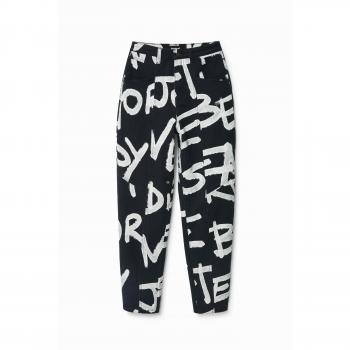 Desigual Pantalón Mom con texto