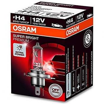 Bombilla Halógena H4 Super Brillante Premium 12V 100/90W para Off-Road