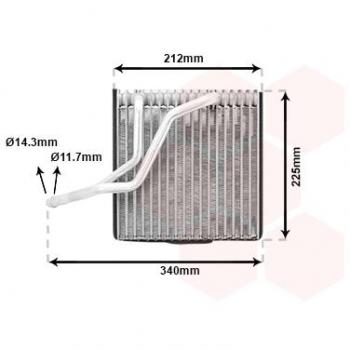 Evaporador de aire acondicionado Van Wezel 5800V030