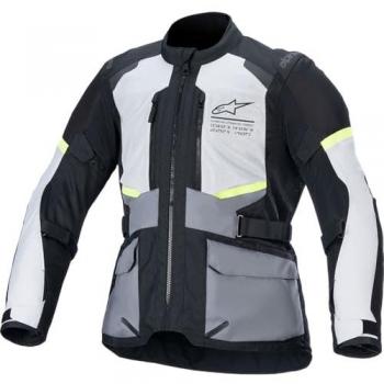 Alpinestars Andes Air Drystar Waterproof Textile Motorcycle Jacket - Ice Grey/Dark Grey/Black