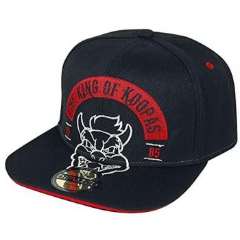 Gorra Snapback Oficial de Nintendo Super Mario Bowser Negra
