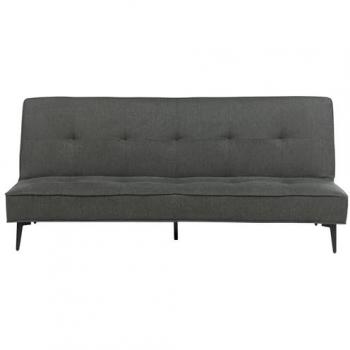 Sofá Cama Convertible Moderno 3 Plazas Sin Reposabrazos con Respaldo Abotonado Gris Oscuro Essvik