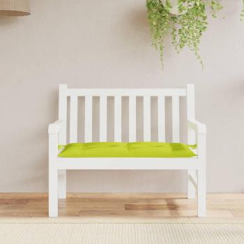 Cojín de banco verde intenso 110x50x7 cm en tela Oxford
