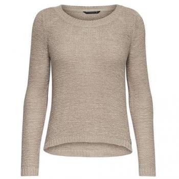 Only - Jersey de mujer Geena Xo de manga larga y cuello redondo en color beige (Simply Taupe), talla S