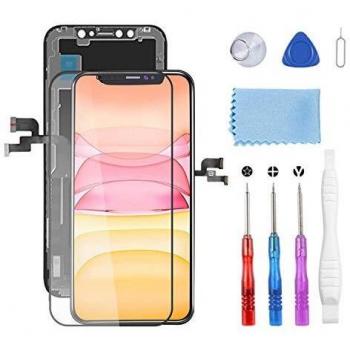 Reemplazo de Pantalla para iPhone X, LCD Pantalla Táctil 3D con Kit de Reparación, Incluye Vidrio Templado, Diagrama de Flujo de Reparación, Mapa de Tornillos Magnéticos, Para iPhone X 5.8 Pulgadas