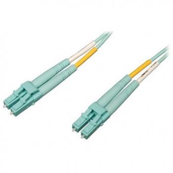 Tripp Lite N820-01M-OM4 10Gb/100Gb Duplex Multimode 50/125 OM4 LSZH Fiber Patch Cable (LC/LC) - Aqua 1M (3 ft.)