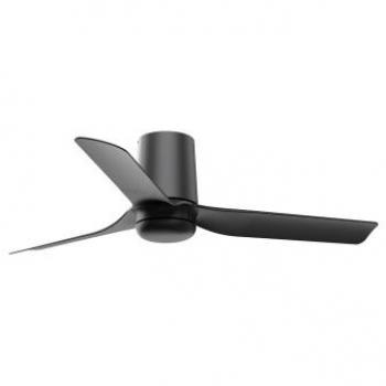 Ventilador de techo FARO Barcelona 33834 MINI PUNT TUB S negro, ventilador de techo sin luz, color negro, tecnología DC, diámetro de 900 mm