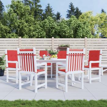 Cojín Decorativo de Asiento para Silla de Jardín con Respaldo Bajo, 6 Unidades, Tela Oxford, Colores: Antracita, Gris y Crema
