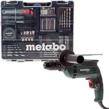 Metabo taladradora de percusión SBE 650 con 55-piezas conjunto accesorio, 600671870