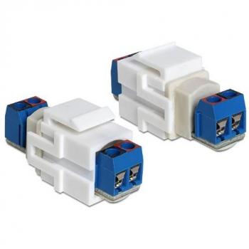 Delock 86323 Módulo Keystone Terminalblock de 2 Pines - Conector de Red Adaptador
