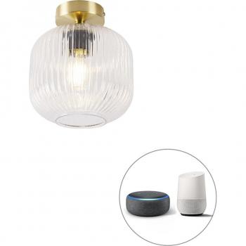 Plafón inteligente de latón con Wifi A60 y diseño Art Deco