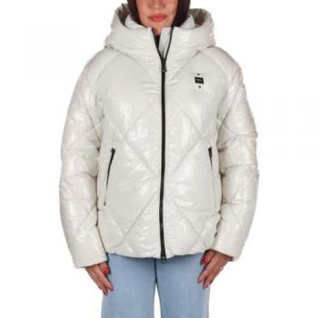 Blauer Women's Cream Yellow Quilted Nylon Jacket - Size M