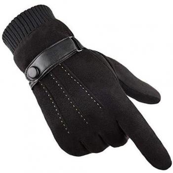 Guantes de Invierno Cálido Para Hombre Pantalla Táctil Térmicos de Ante Forro Polar Mitones Antideslizantes a Prueba de Invierno para actividades al aire libre Conducir Ciclismo Correr Camping