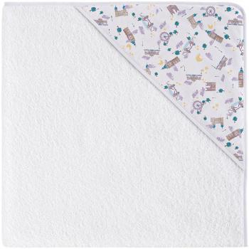 Eiffel Baby Capa de Baño Bebe. Toalla de Rizo con Capucha. 100% Algodón Natural. Calidad Diseño Estamapado Infantil. Tamaños 80 x 80 cm. Absorbente Suave Duradera. Inglaterra Color Malva
