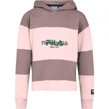 Fila Toblach Girls' Cropped Hoodie in Violet/Black