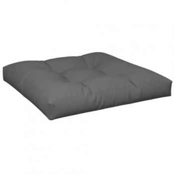 Cojín para sofá de palets de tela antracita 70x70x12 cm Vidaxl Gris