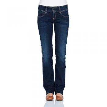 Jeans Casual de Mujer Pepe Jeans Gen Tiro Medio Azul Oscuro 30/30 con Doble Botón y Corte Recto
