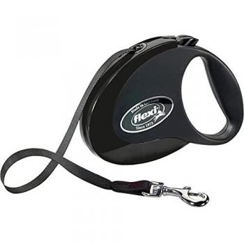Flexi Style Retractable Leash Black Medium, 5m for Dogs and Cats