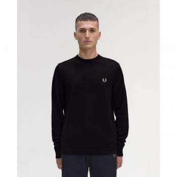Fred Perry - Jersey de hombre de cuello redondo clásico