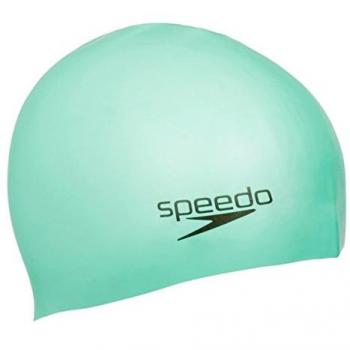 Speedo Plain Moulded Silicone Gorro de Natación, Unisex, Peppermint, Talla Única