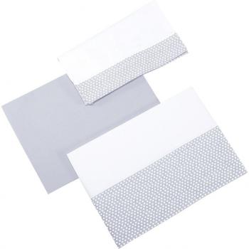 Micuna - Juego de sábanas para minicuna (3 piezas) Galaxy Shine, 80 x 50 cm, color gris