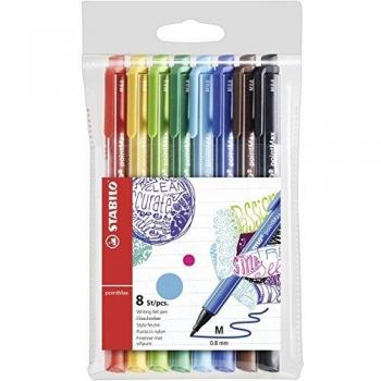 Rotulador punta media 0,8 STABILO pointMax - Estuche con 8 colores