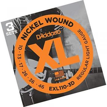 D'Addario NYXL1149 Electric Guitar Strings Set, 11-49 Carbon Steel Alloy, 3-Pack