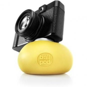 BallPod - Soporte Flexible con Tornillo de Rosca de trípode para cámaras y Smartphones, 8 cm, Color Amarillo