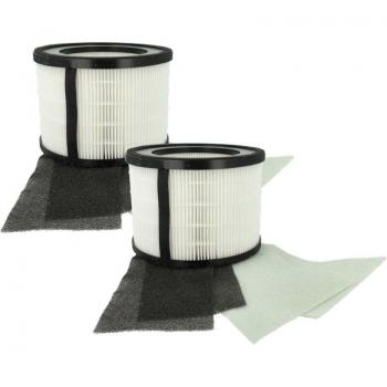 Filtro de aire 2x compatible con Leitz 2415142, 2415107 - Filtro combinado prefiltro + HEPA + carbón activo - Vhbw