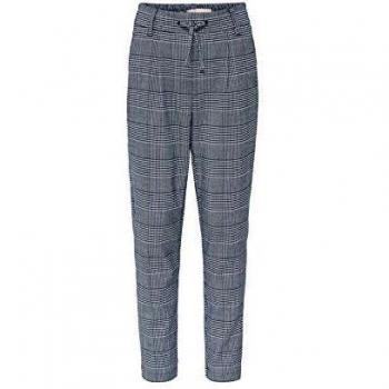 Kids Only KONPOPTRASH Soft Check Pant Noos Pantalones, Medium Grey Melange/Checks:Checks, 110 para Niñas