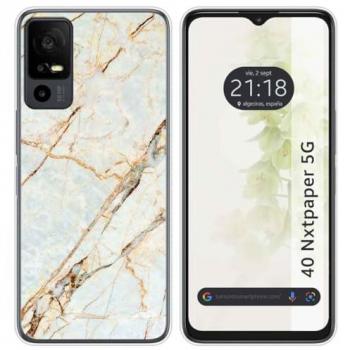 Funda de Silicona para TCL 40 NXTPAPER 5G con Diseño de Mármol 13