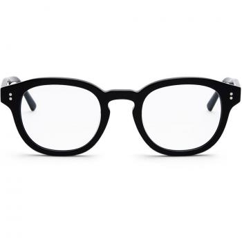 Messy Weekend BILLE OPTICS Black Men's Eyeglasses with Blue-Light Block, Size 49 (Frame Only)