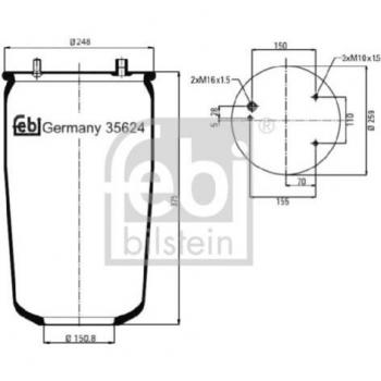 Febi Bilstein 35624 fuelle protector para suspensión neumática