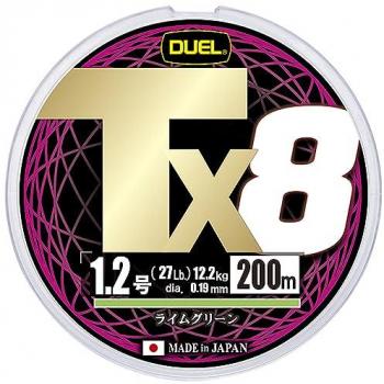Yo Zuri Duelo Línea PE TX8 200m PE 1.2 12.2Kg (0,19 mm) LG H4335-LG